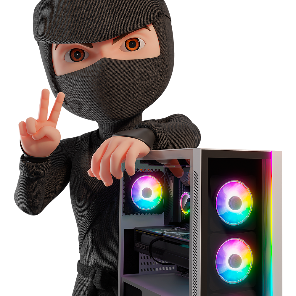 PC Gamer com iluminação RGB