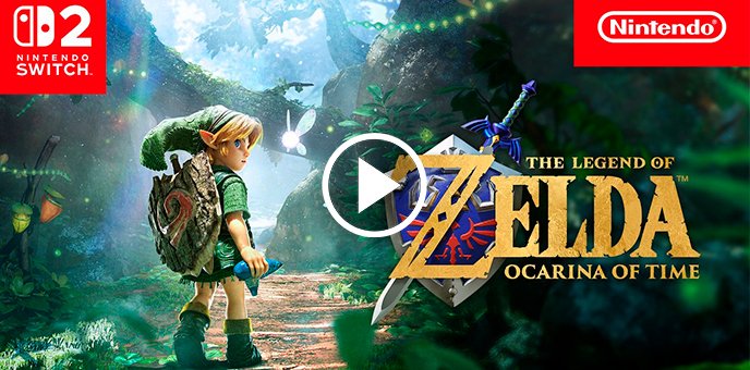 Jogo The Legend of Zelda: Ocarina of Time, Nintendo Switch 2, Edição Capa Normal Standard